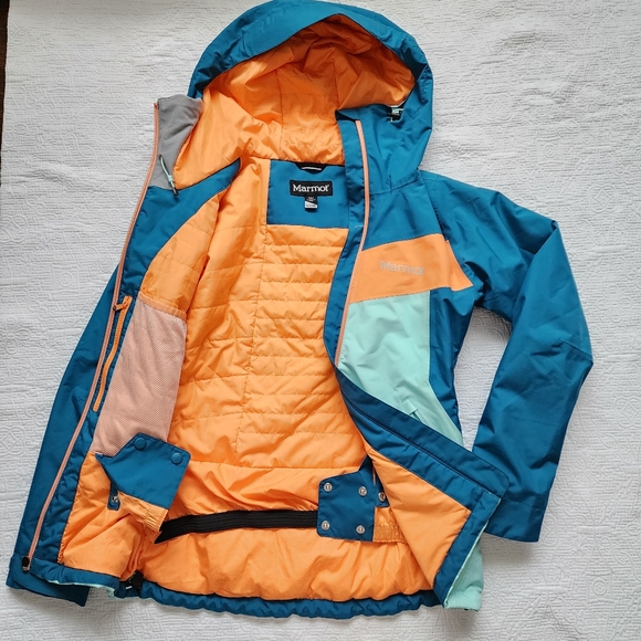 Marmot Ambrosia Winter Ski Colorful Snow Pants Coat Set - Picture 2 of 16